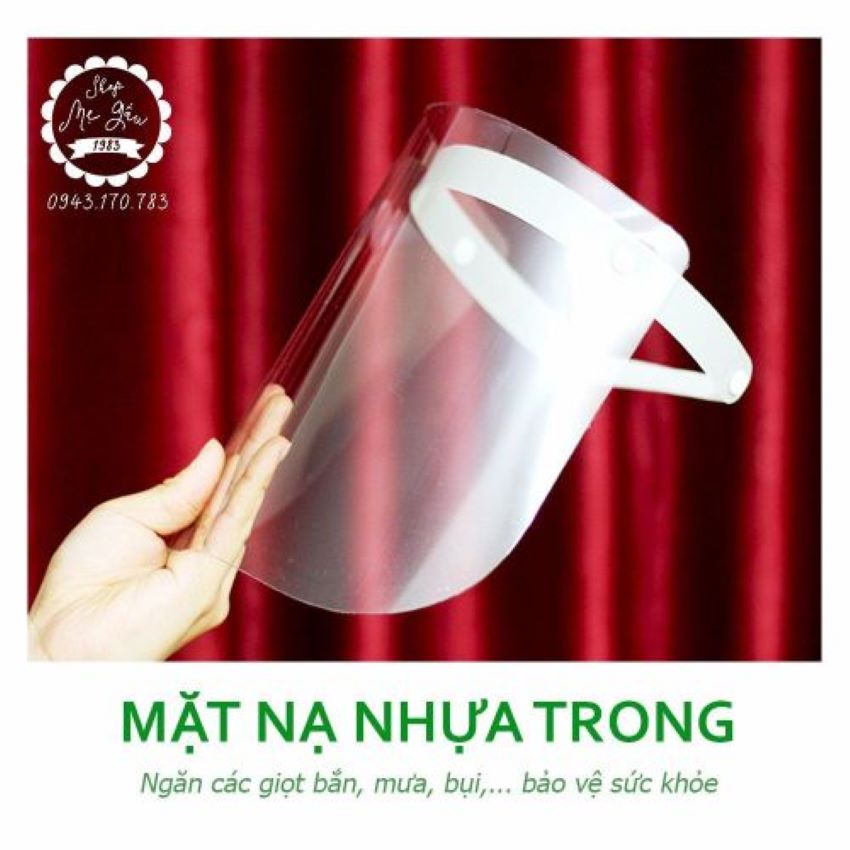 Mặt nạ ngăn giọt bắn mã LMG004 nhựa trong suốt