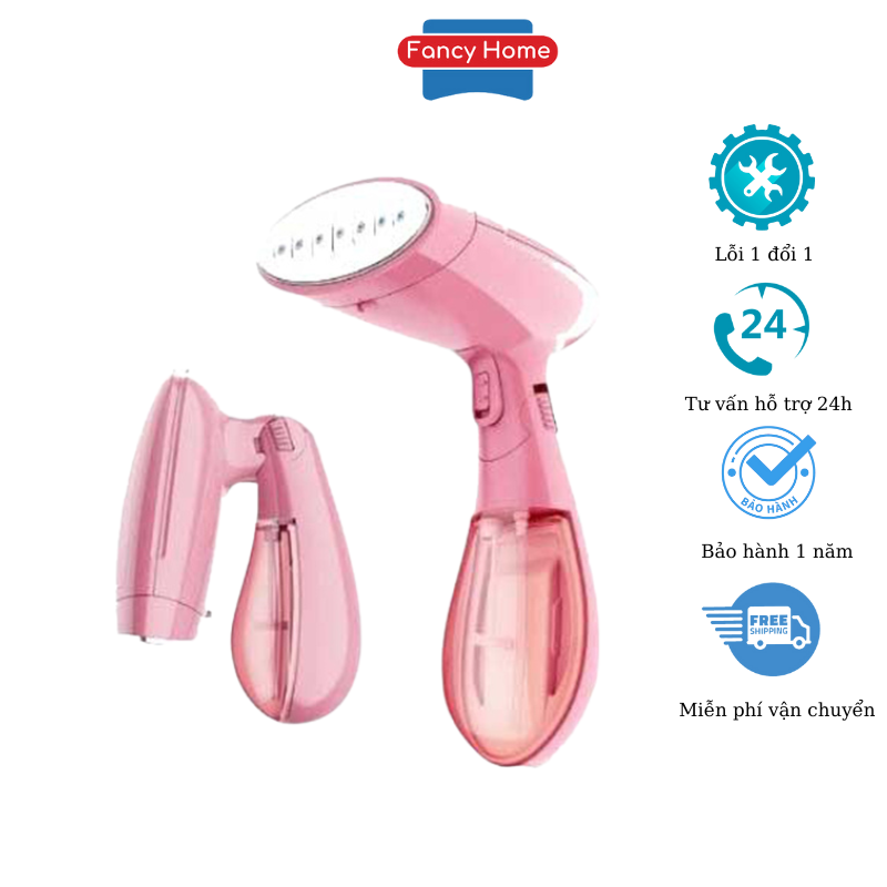 Bàn là hơi nước cầm tay Fancy Home công suất 1500W dung tích 120ml ủi nhanh mọi loại vải thiết kế nhỏ gọn không lo mỏi tay dễ dàng đem theo du lịch