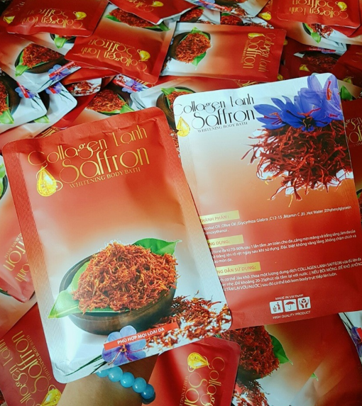 Combo 5 Gói Tắm trăng da Collagen lạnh Saffron tắm trắng nhụy hoa nghệ tây Collagen tắm trắng lạnh Collagen Saffron tắm trắng Saffron