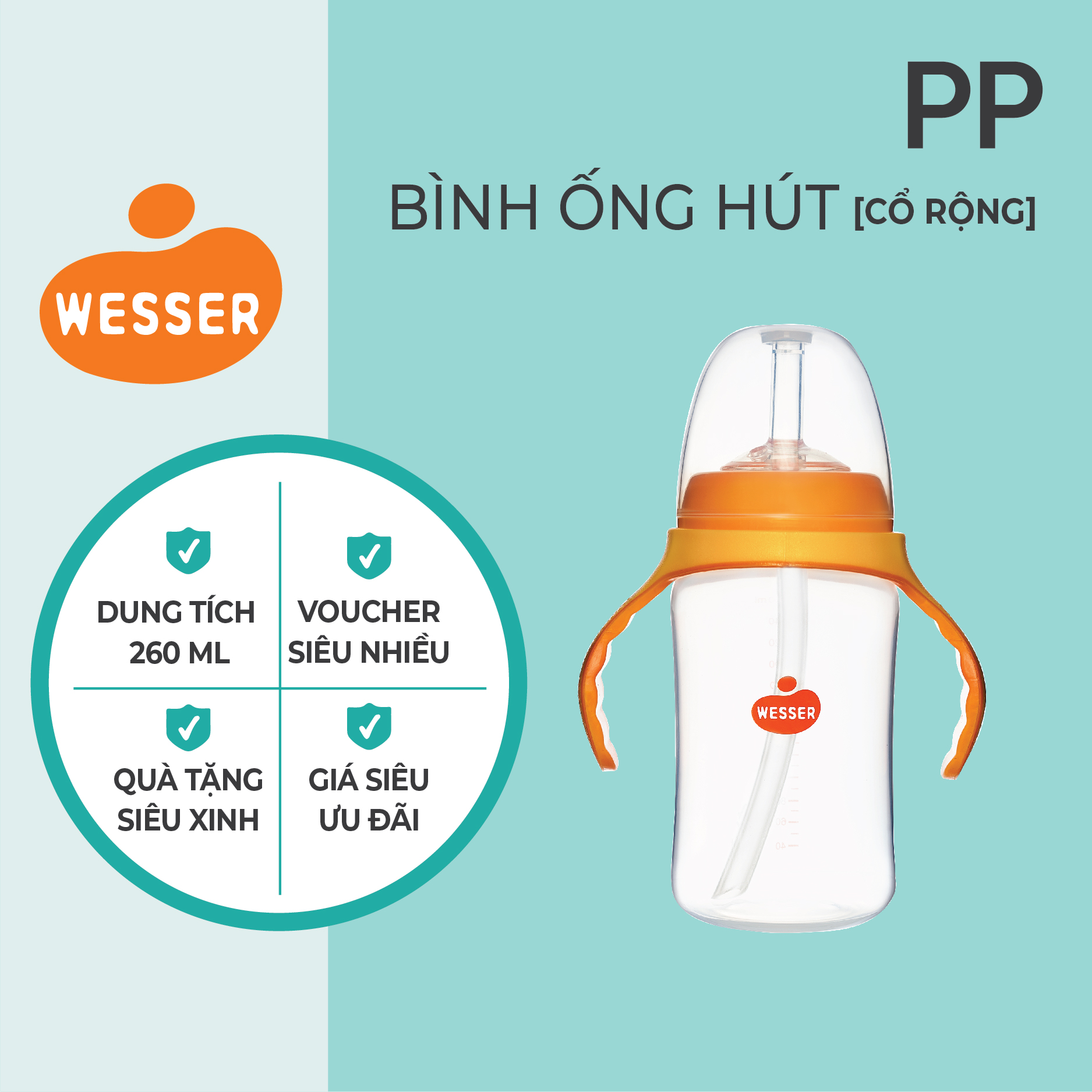Bình ống hút PP Wesser