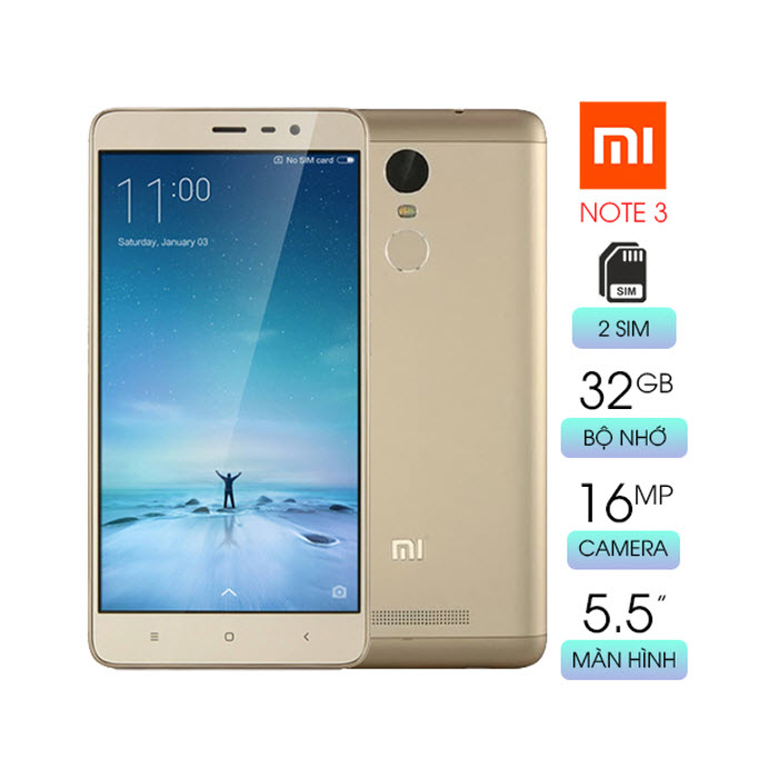 Điện thoại smartphone xiaomi redmi note 3 pro 2gb/16gb màu vàng bảo hành 1 đổi 1
