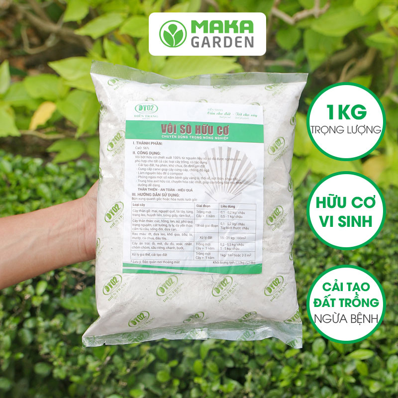Bột vôi sò hữu cơ cho cây trồng của điền trang túi 2kg