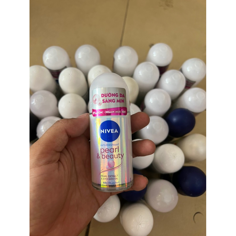 Lăn ngăn mùi nivea ngọc trai dưỡng da sáng mịn 50ml