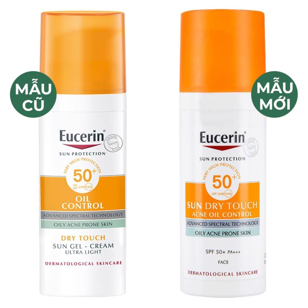 Kem chống nắng eucerin oil control dry touch spf50+ 50ml - kiểm soát dầu