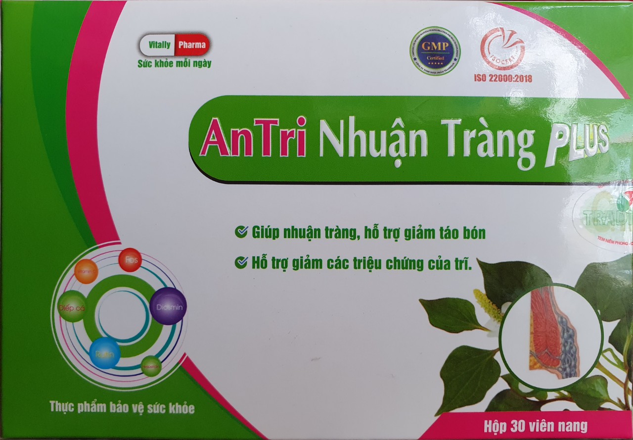 [HCM]An Trĩ Nhuận Tràng Plus ( Giúp Nhuận Tràng Hổ Trợ Điều Trị Táo Bón Giãm Các Triệu Chứng Của Bệnh Trĩ)