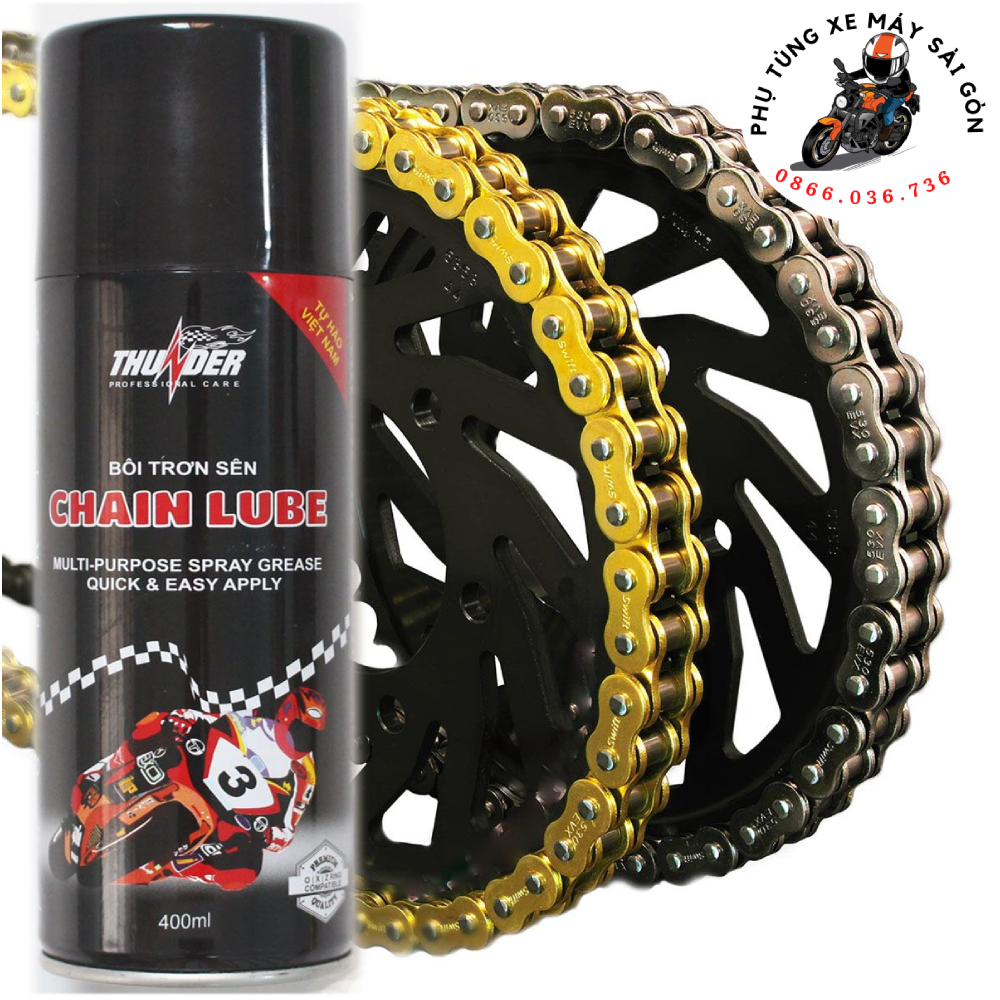 Chai xịt dưỡng sên Thunder Chain Lube 400ml