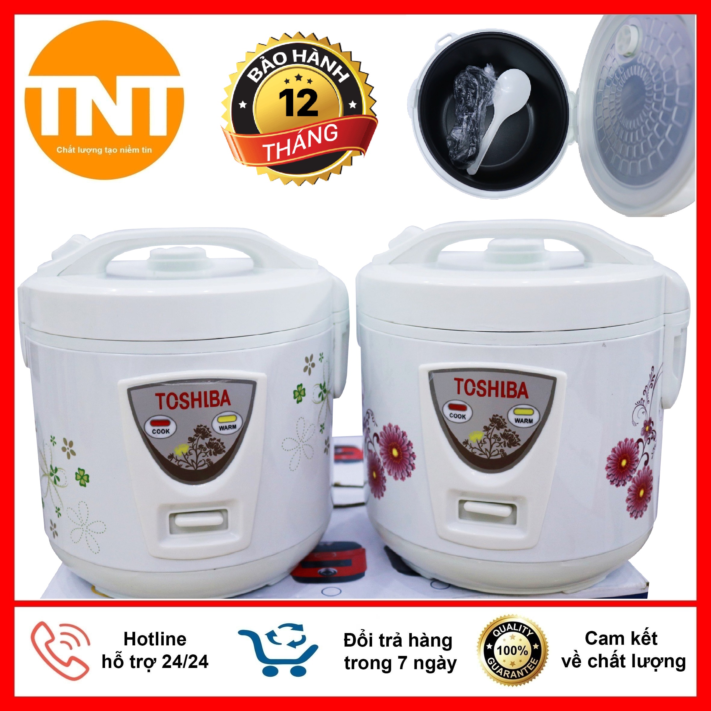 FREE SHIP Nồi Cơm Điện Nhập Khẩu Có Chống Dính, Dung tích 1 Lít - Bảo Hành 12 Tháng
