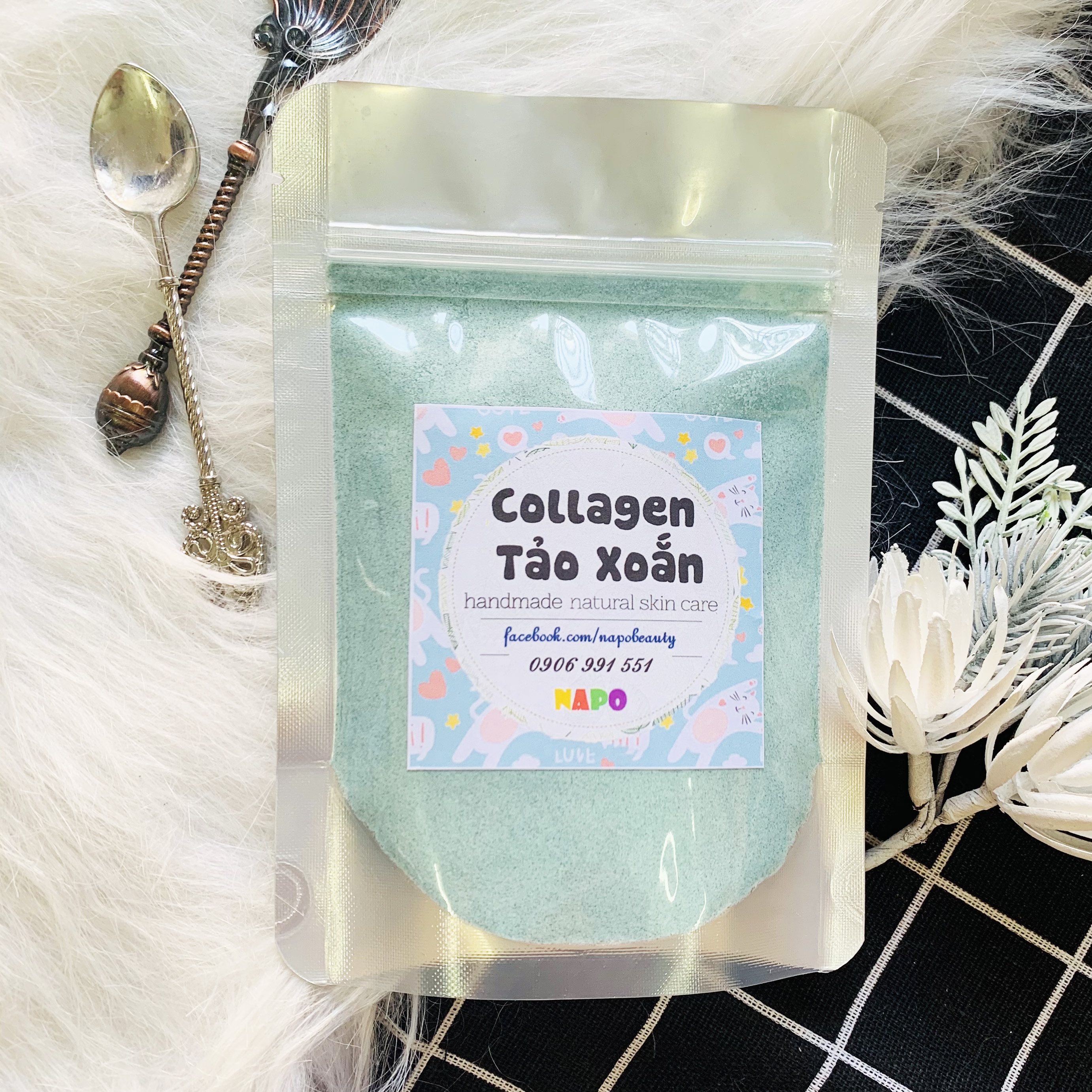 Bột Collagen Tảo Xoắn Handmade - Sáng da Chậm Lão Hóa