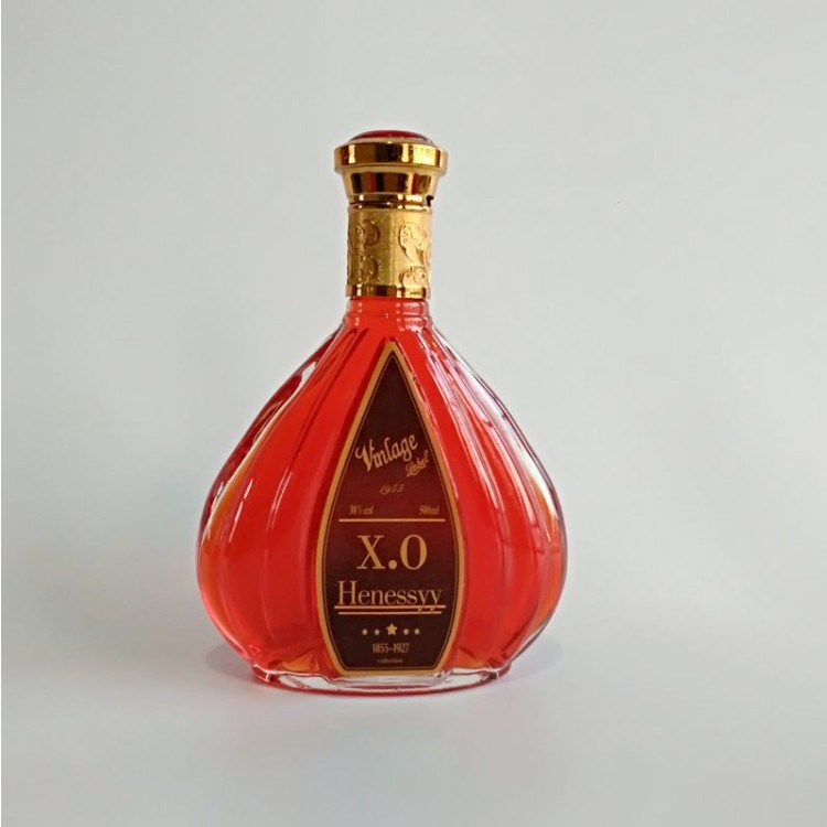 Chai thuỷ tinh cao cấp dạng quạt đựng rượu XO 500ml