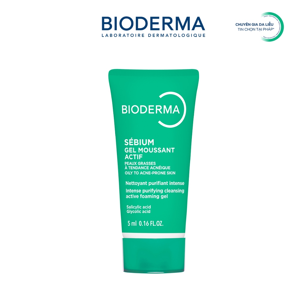 [QUÀ TẶNG KHÔNG BÁN] Gel rửa mặt làm sạch sâu và giảm mụn Bioderma Sébium Gel moussant actif - 5ml