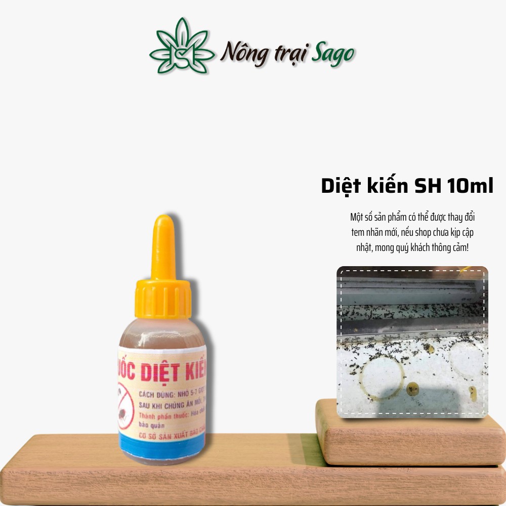 Diệt Kiến Sinh Học 10ml - Diệt kiến, gián tận gốc an toàn cho thú cưng, hiểu quả nhanh - Nông Trại Sago