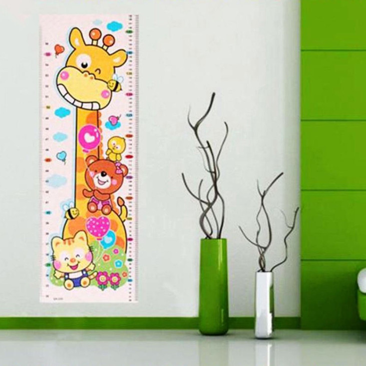 Tấm dán tường đo chiều cao họa tiết dễ thương cho bé