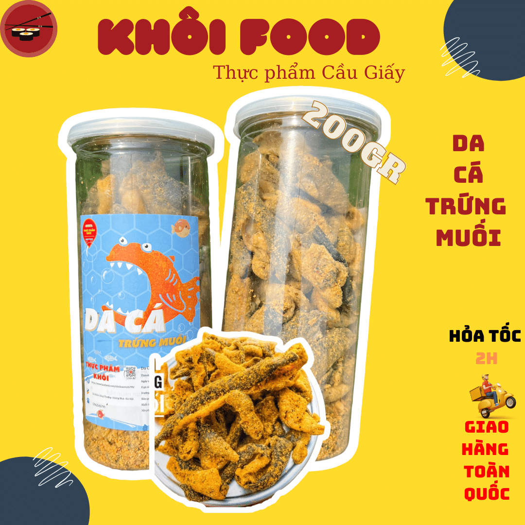 Da cá trứng muối cay giòn rụm hũ 200g vị đặc biệt