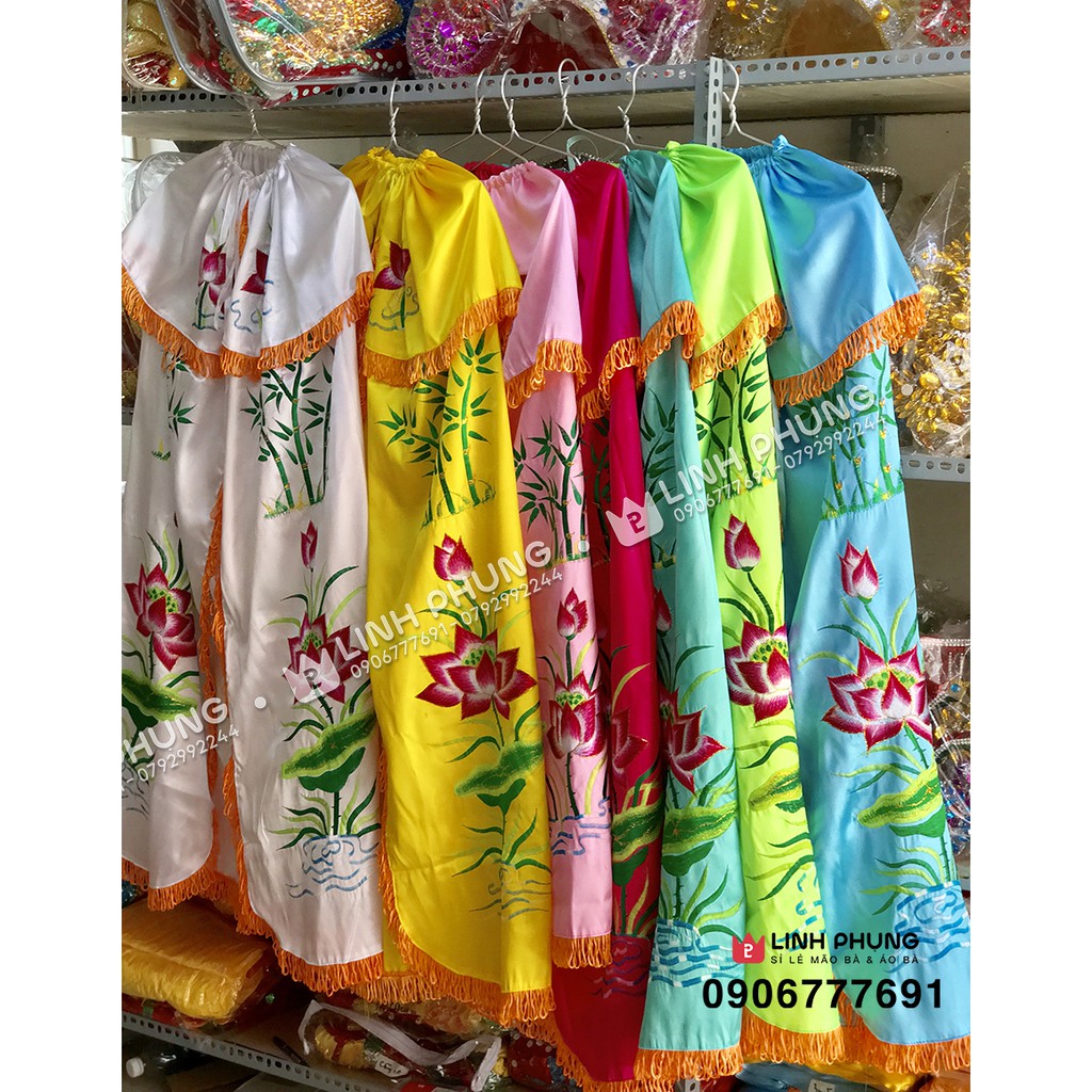 Áo choàng mẹ Quan Âm (loại thêu) - Tượng cao từ 1m - 3m5