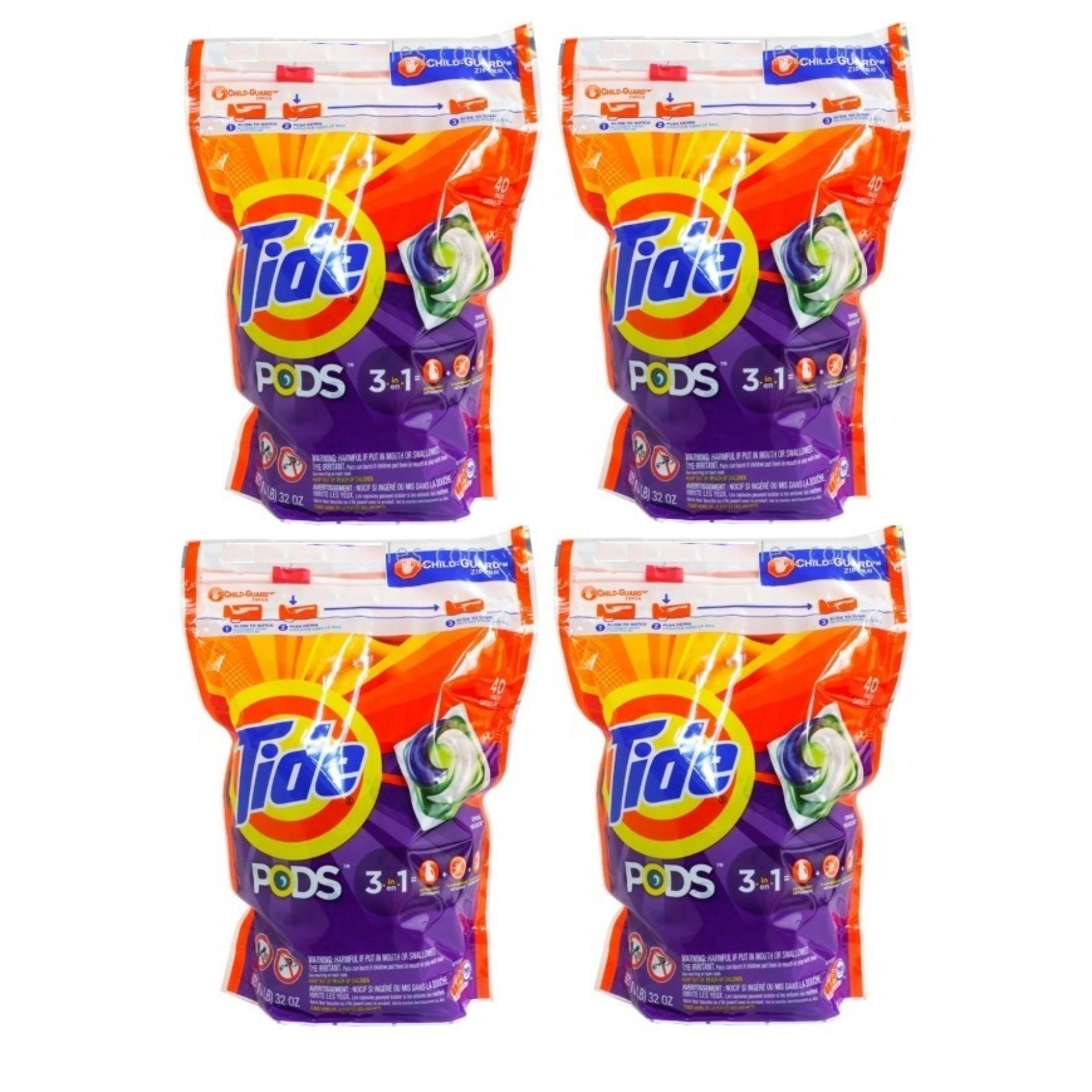 Thùng 4 Túi Viên Giặt Tide Pods 967g - 42 pacs/Túi