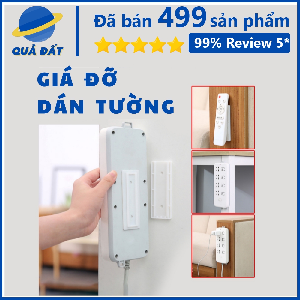 [HCM]Bộ 5 Giá Đỡ Treo Tường Tiện Dụng Miếng Dán Ổ Cắm Điện Cục Wifi