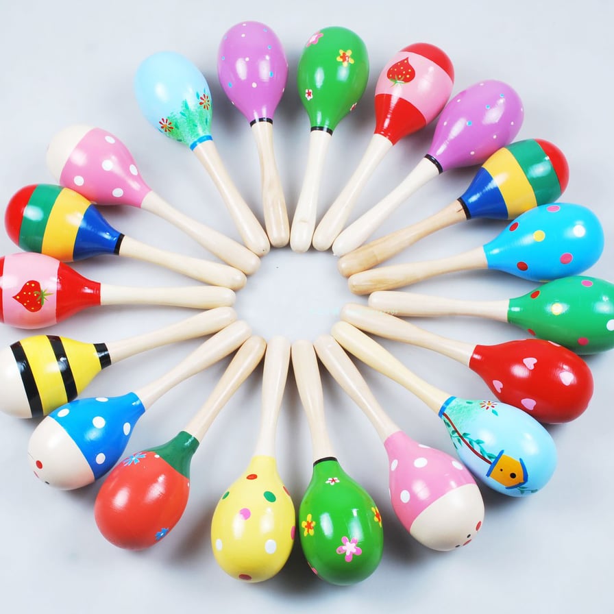 Lục lạc gỗ tròn size to cho bé 19cm