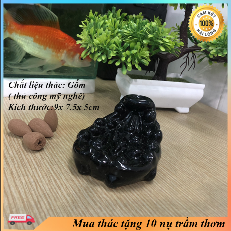 Thác khói trầm hương mẫu thac khói sóng ngược tặng 10 nụ trầm thơm