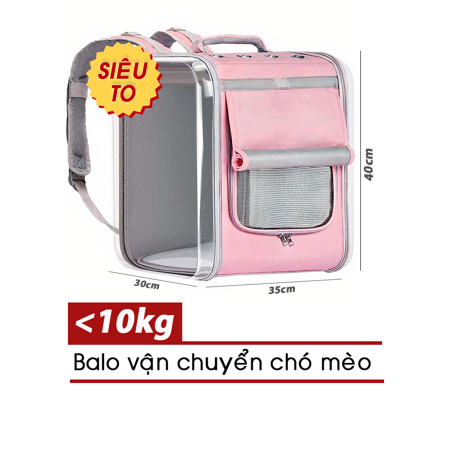 Balo vuông vận chuyển chó mèo siêu to có rèm - balo phi hành gia loại siêu lớn -
