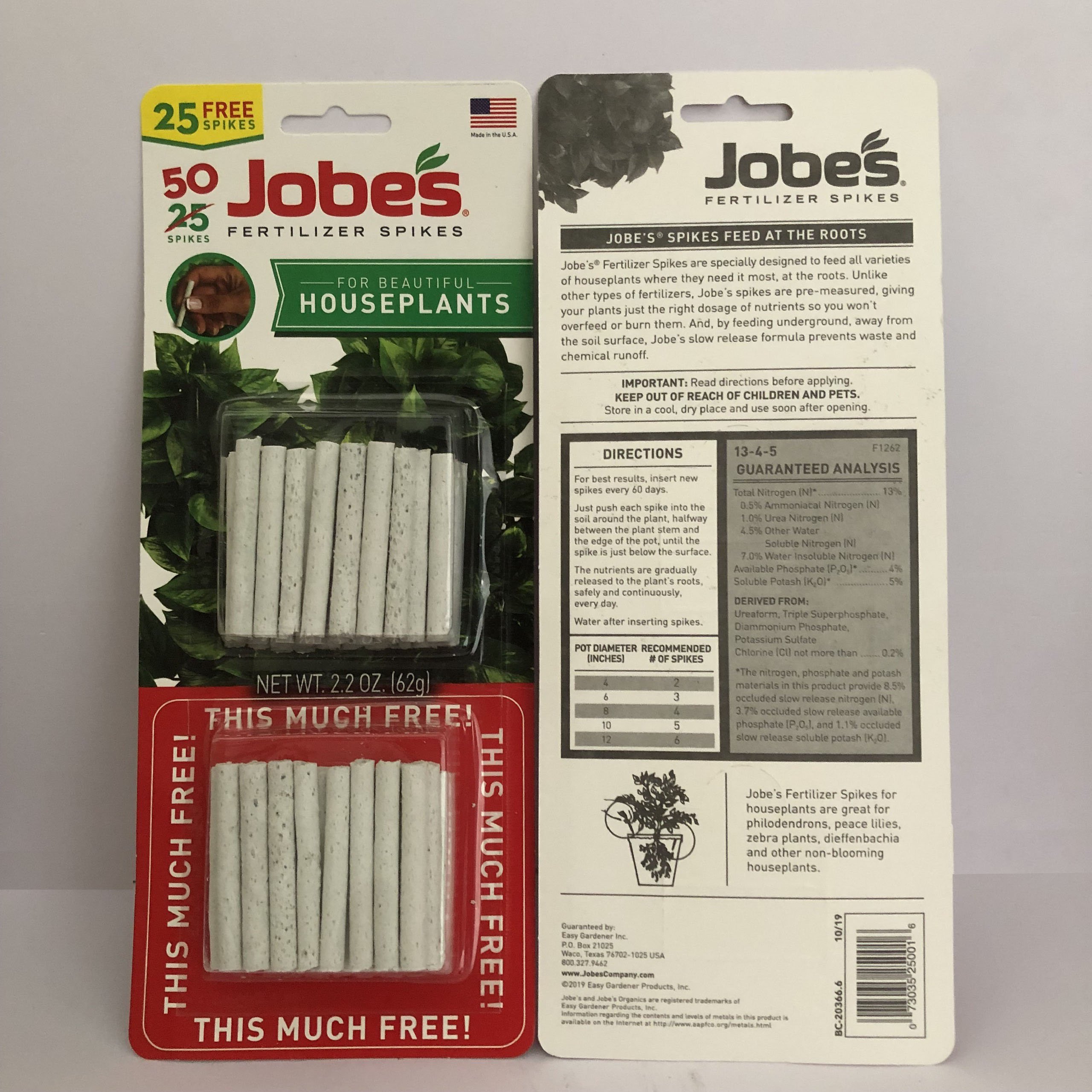 Phân que tan chậm jobes 13-4-5