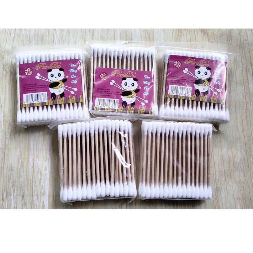 Combo 6 gói tăm bông gỗ dài 7Cm