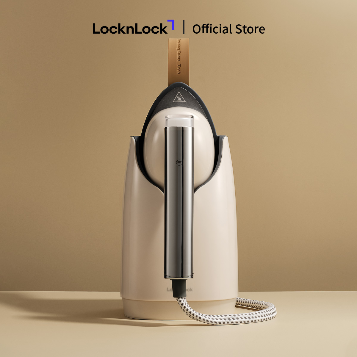 Bàn ủi hơi nước LocknLock Garment steamer ENI218IVY 220-240V, 50-60Hz, 1370-1630W, Dung tích 800ml - Màu ngà