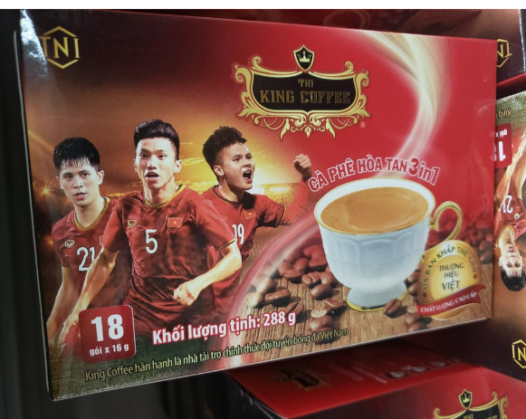 Café hòa tan 3in1 king coffee hộp 288g