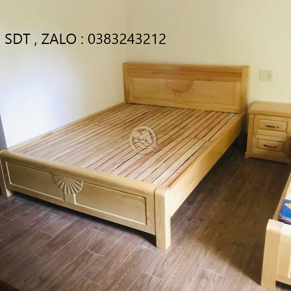 giường gỗ sồi 1m6 giường ngủ gỗ sồi nga giá thật