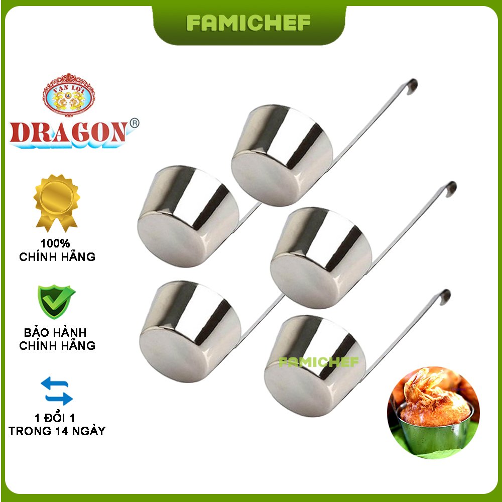 Bộ 5 khuôn làm bánh Cóng Inox Dragon D014