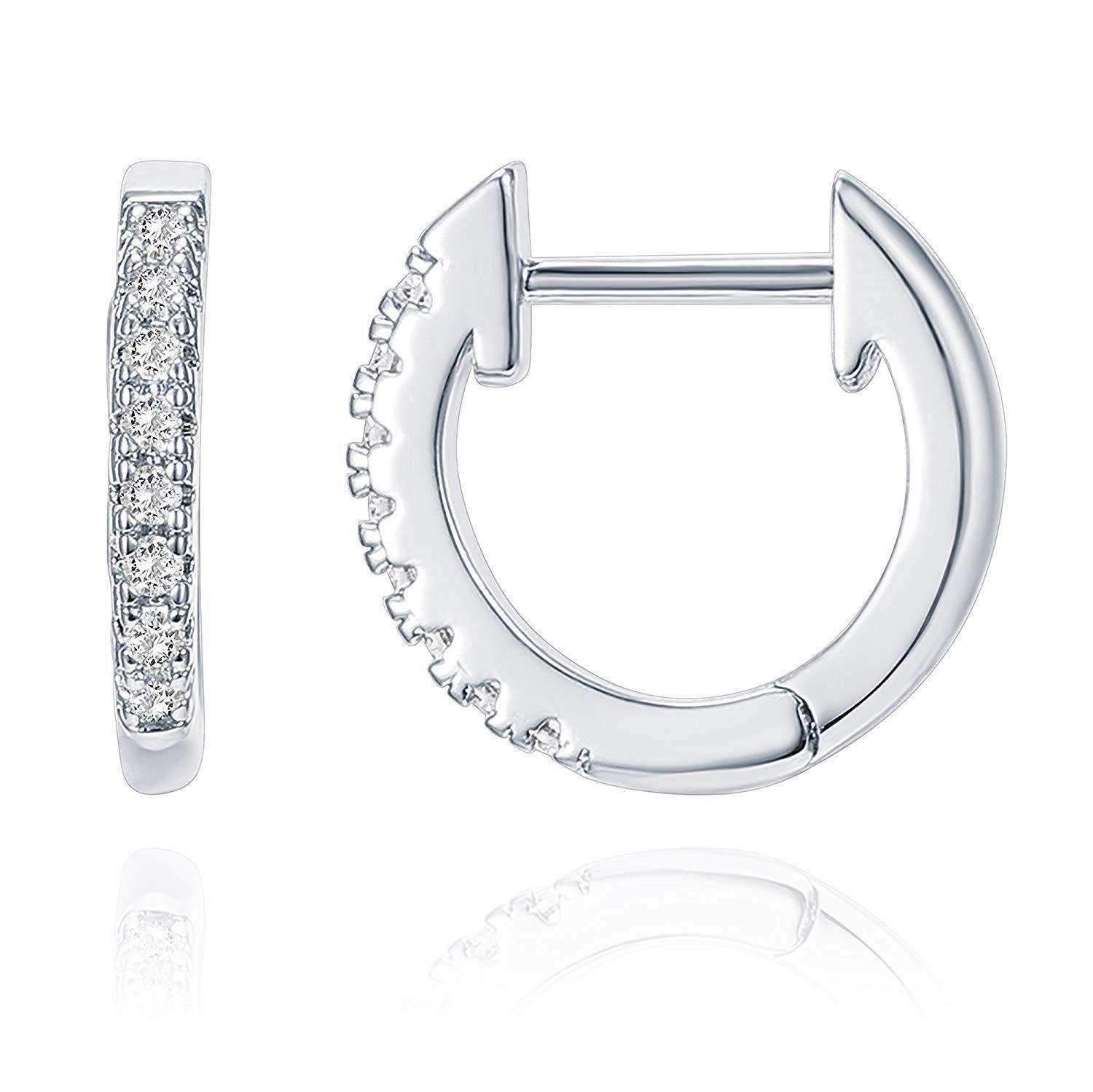 1 chiếc - Khoen tai đính zircon siêu xinh