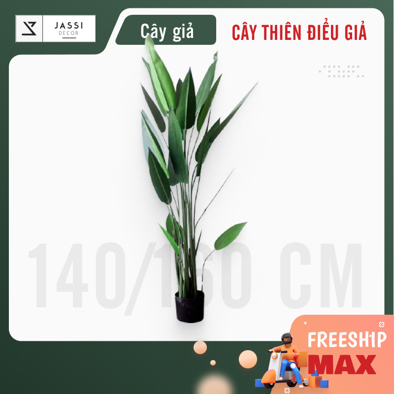 Cây thiên điểu giả, cây xanh giả trang trí trong nhà - Jassi Decor