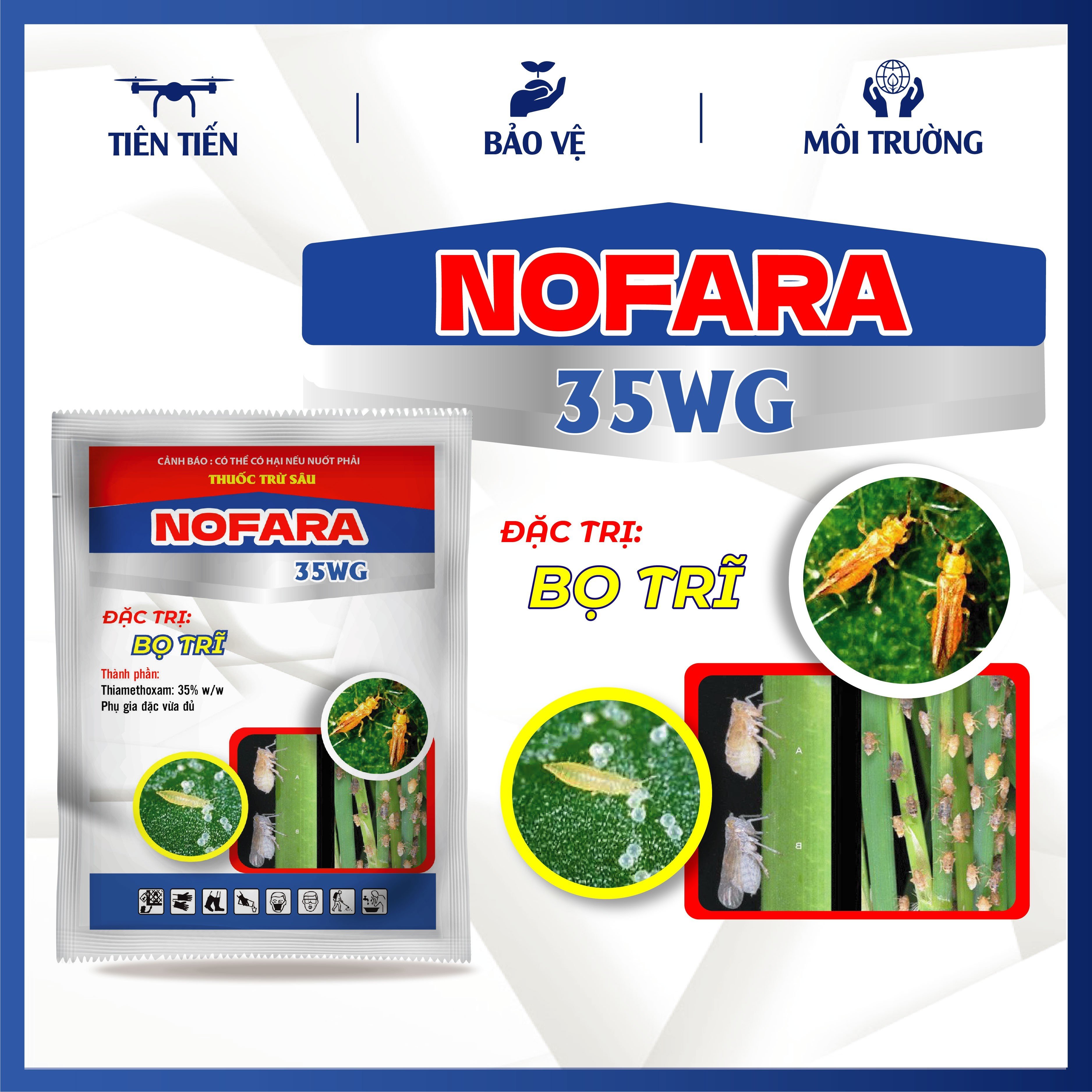 Nofara 35wg 15gr / diệt bọ trĩ / rầy xanh / rầy rệp chích hút