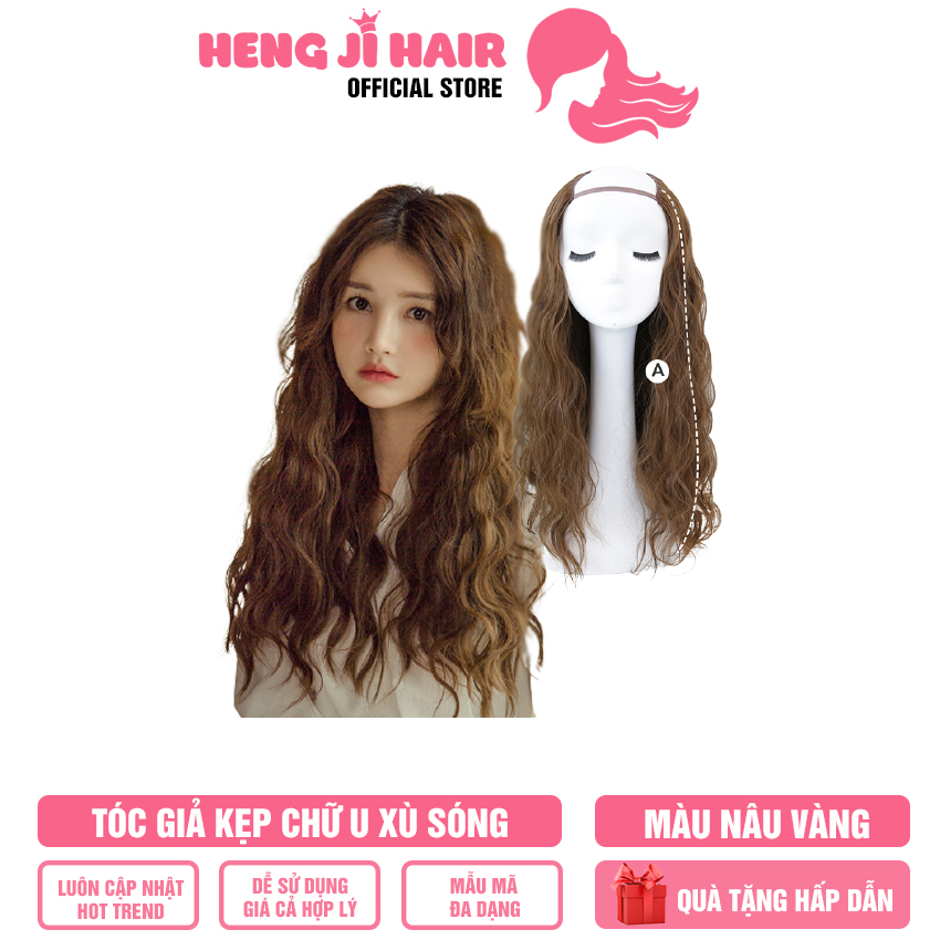 [TẶNG QUÀ 29K] Tóc Giả Nữ Kẹp Tóc Chữ U Xù Sóng Mã KU07 HH38 Tóc Được Thiết Kế Tỉ Mỉ Rất Tự Nhiên, Hàng Có Sẵn, Cam Kết Cả Về Chất Liệu Cũng Như Hình Dáng - Hengji Hair Official Store