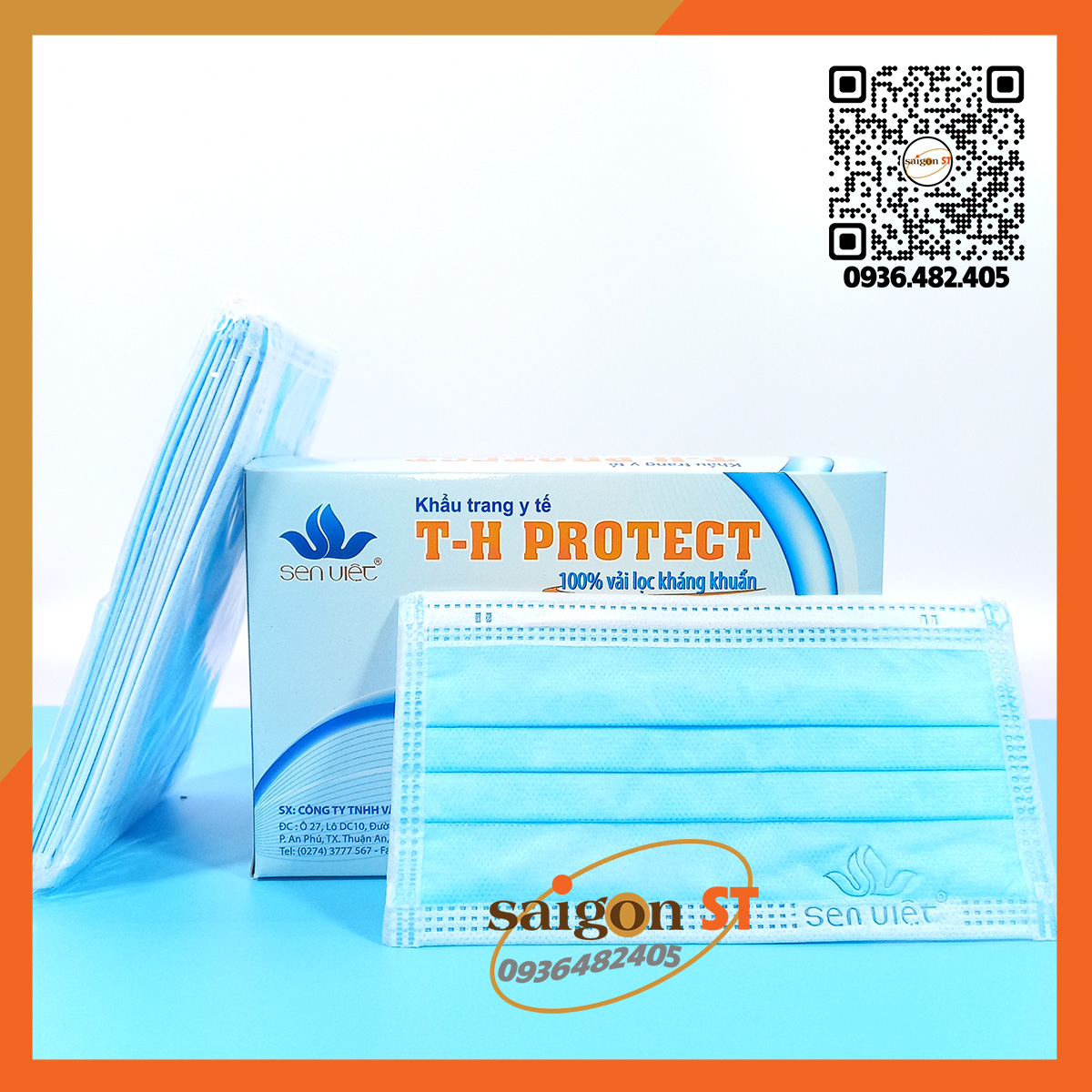 Khẩu trang y tế 5 lớp Sen Việt T-H Protect, hộp 50 cái khau trang y te Sen Viet 2D, kháng khuẩn chống bụi hợp thời trang