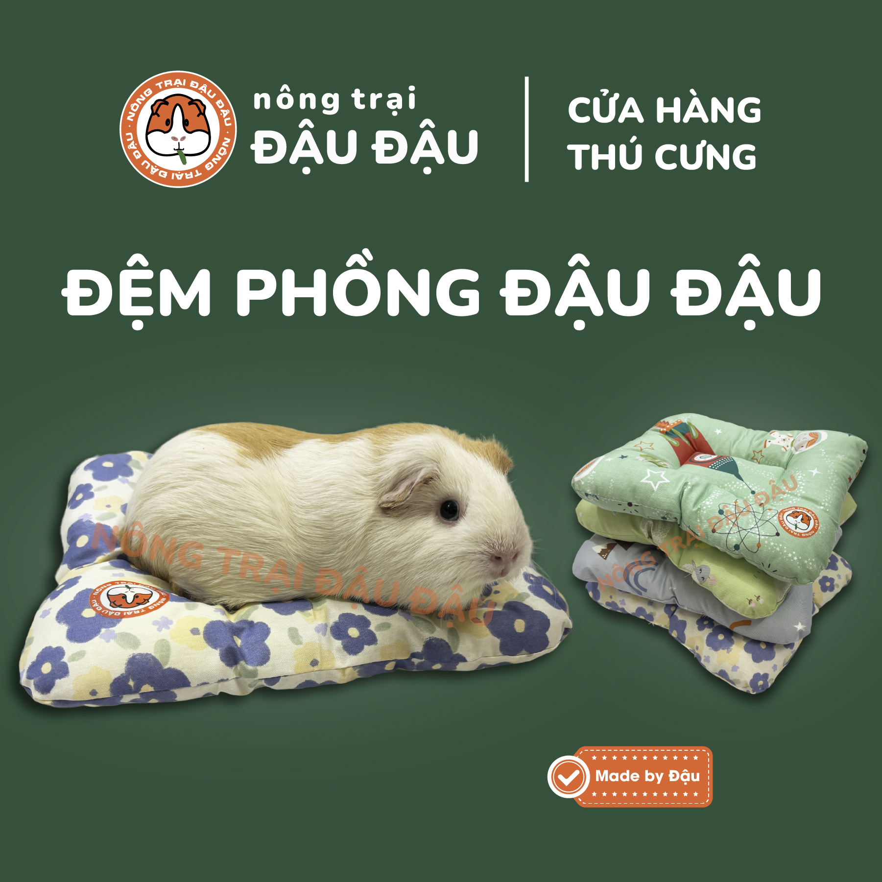 Đệm cho bọ ú, thỏ, chinchilla, thú nhỏ đệm phồng thoải mái thoáng mát