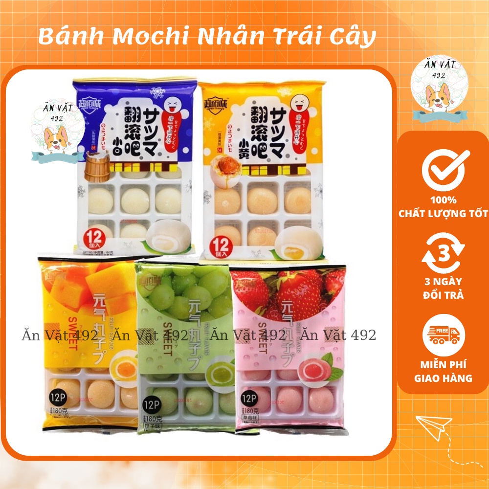 Bánh Mochi Nhân Trái Cây Kem Lạnh Đài Loan - Ăn Vặt 492