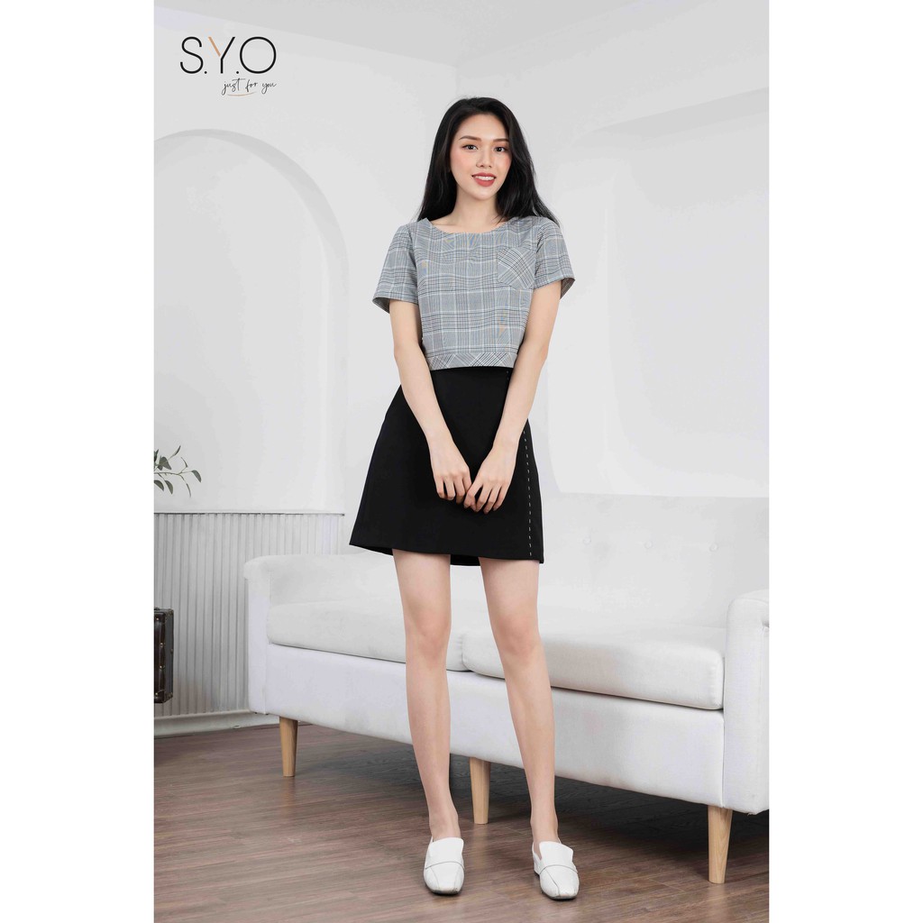 Áo coptop kẻ chồng tà lưng a2005-21