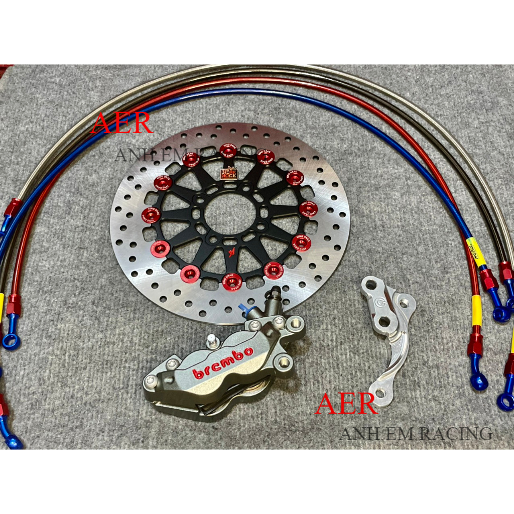 Combo heo brem 4pis + đĩa ktm kingdrag bremb0 over 267 tặng dây dầu và pat heo cnc