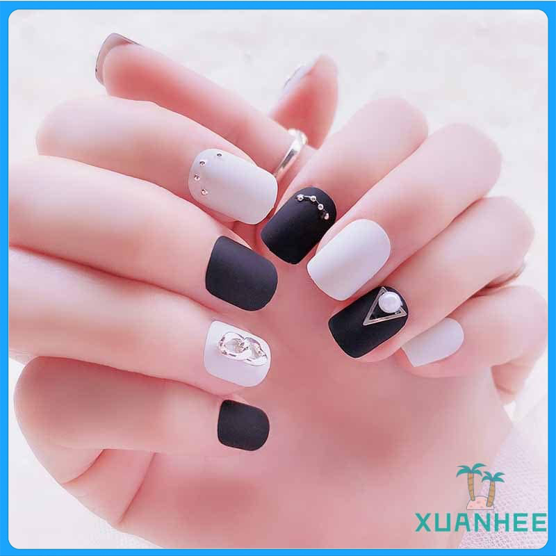 Hộp 24 Móng tay giả , nail giả , móng giả A50 (kèm keo dán)
