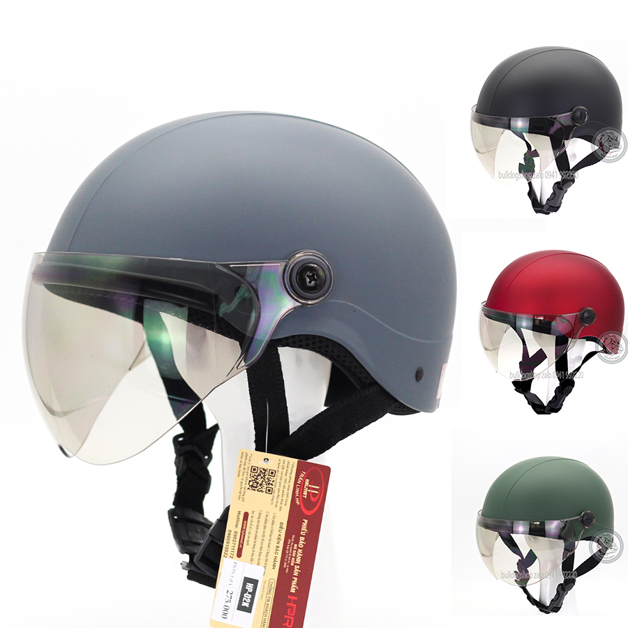 Đủ Màu Mũ Bảo Hiểm Nữa Đầu Có Kính HP Helmet HP02K