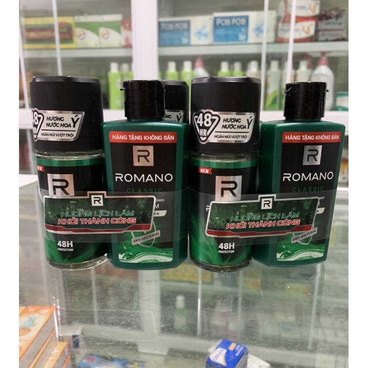 Romano vip lăn khử mùi chai 50ml tặng sữa tắm