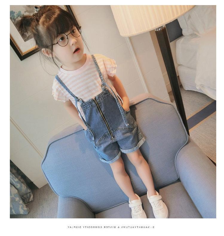 Quần yếm hè jeans cho bé gái