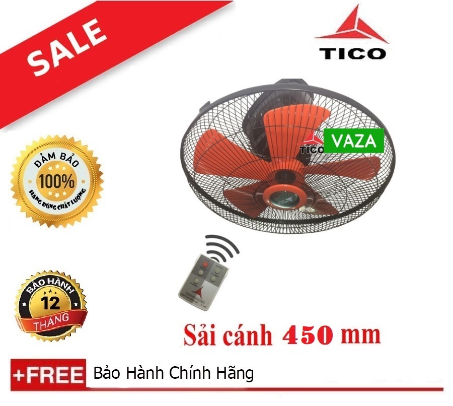 Quạt đảo trần điều khiển từ xa DKB500 - ĐỘNG CƠ 100% DÂY ĐỒNG