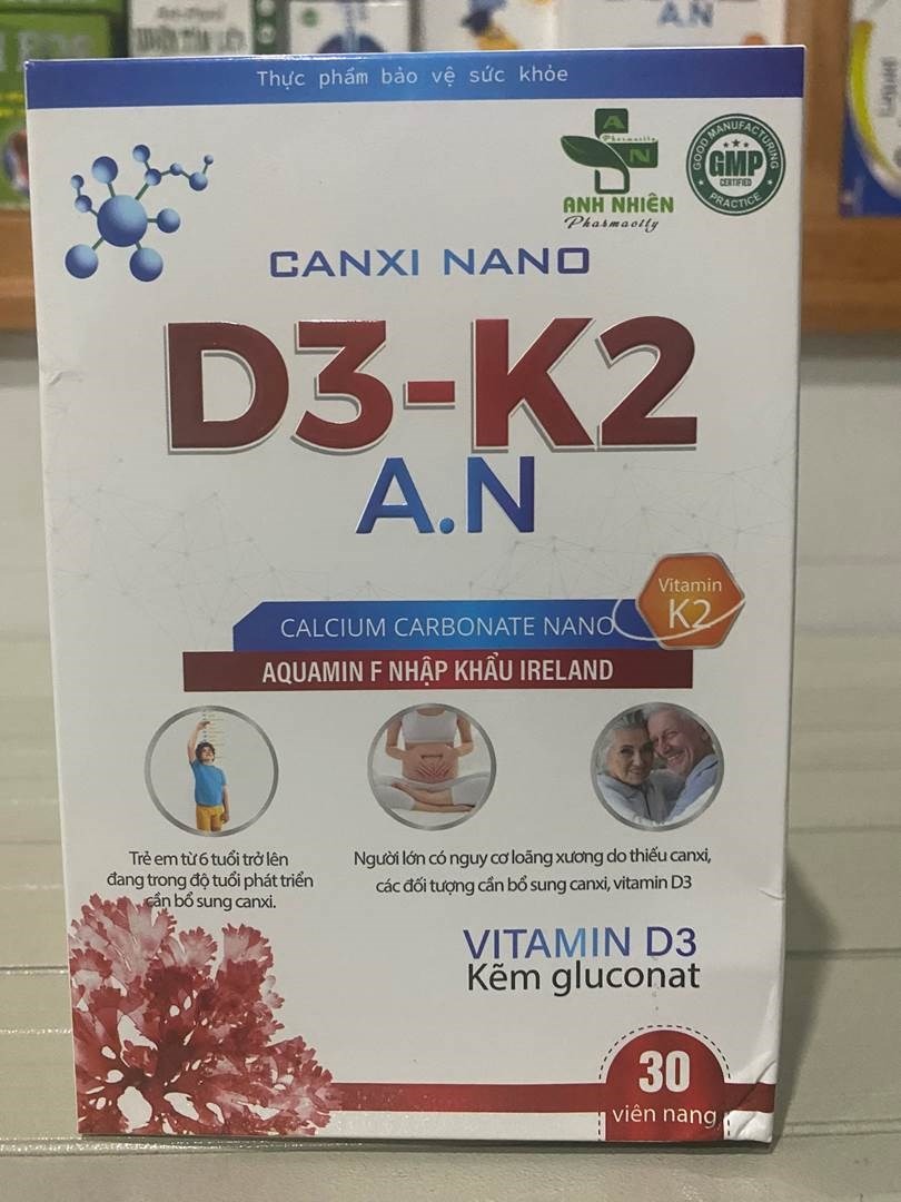 Canxi Nano D3-K2 A.N chai 30v