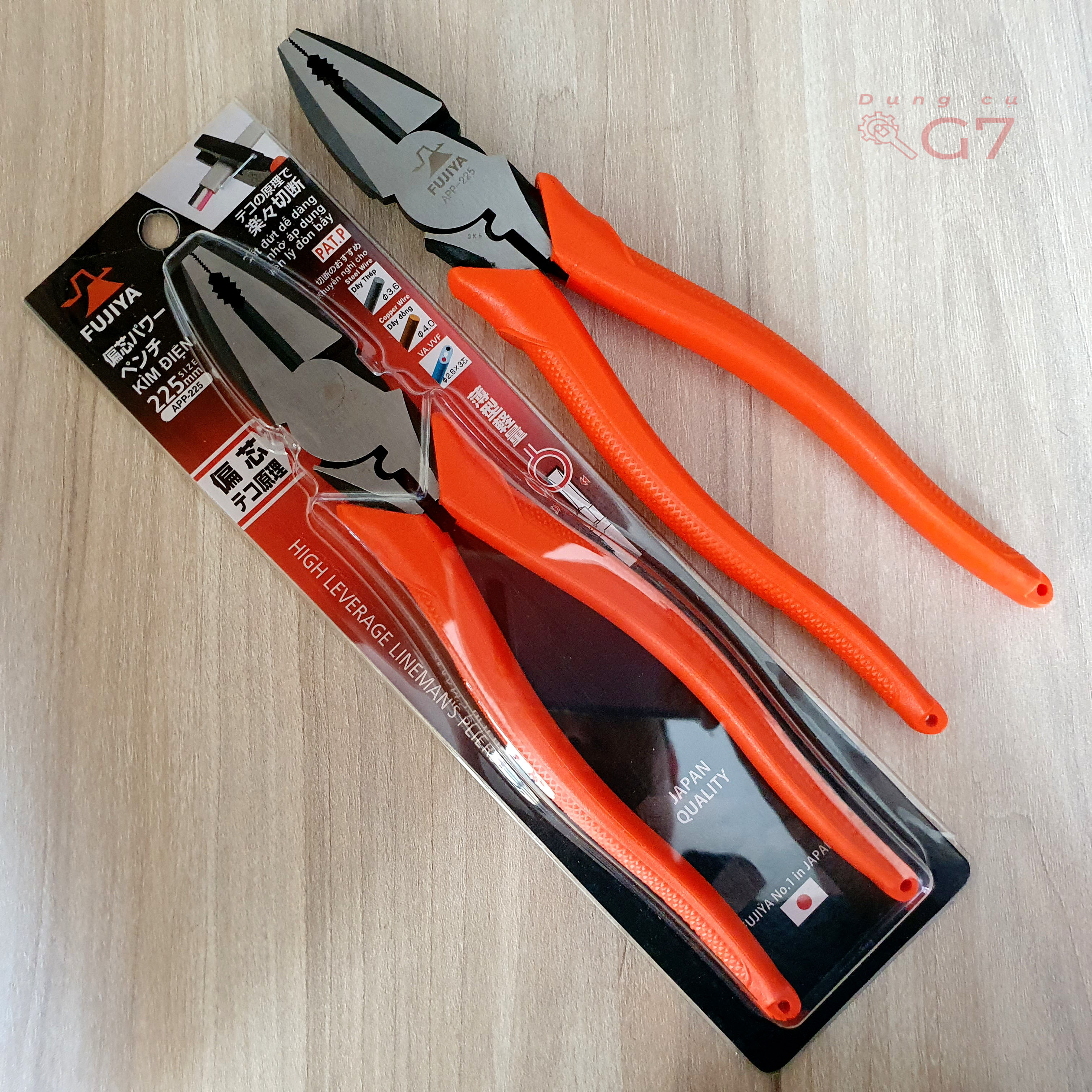 Kìm điện tác động mạnh, bấm cos fujiya app-225, akn-175, amr-150s japan