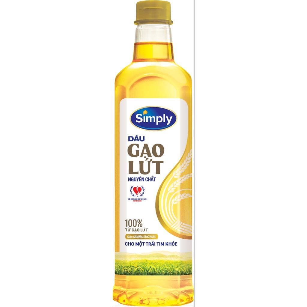 dầu ăn simply gạo lứt 1L