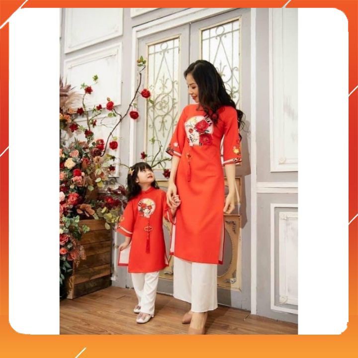 Áo Dài cách tân Cho Mẹ & Bé Màu Sắc Siêu Đẹp