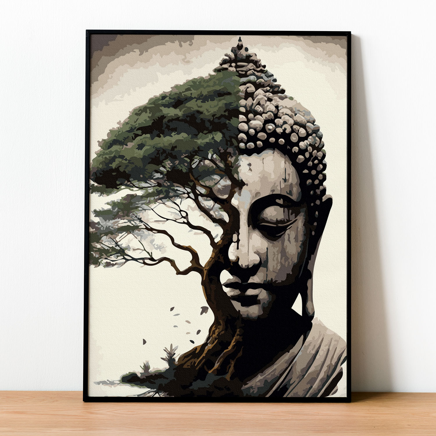 ✅Tranh số hóa Giác ngộ đã căng khung 40x50cm