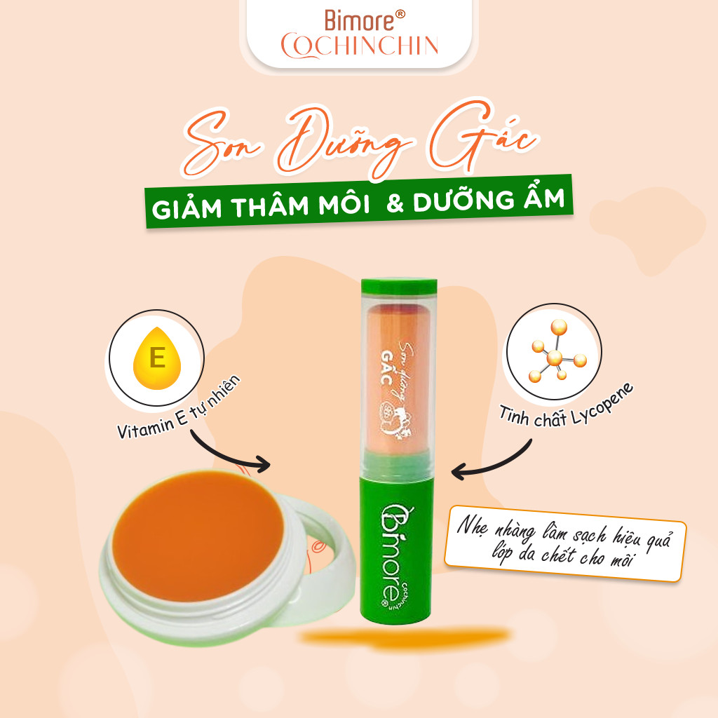 Son gấc dưỡng môi bimore giúp môi hồng hào tự nhiên