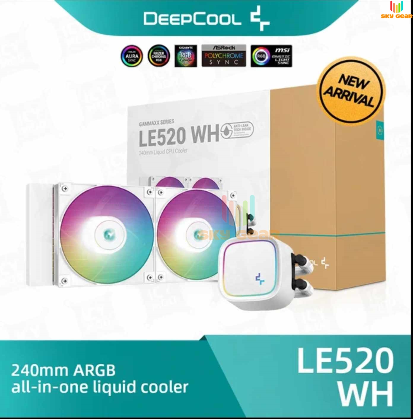 Tản nhiệt nước CPU AIO Deepcool LE520 White Edition LED ARGB